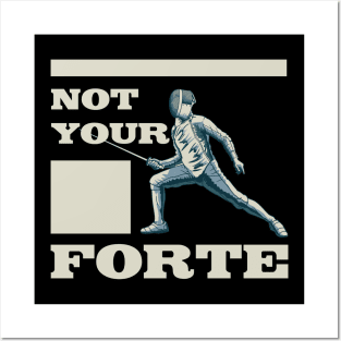 Note your Forte Vintage Saber Fencing Sword and Epee Fencer Posters and Art